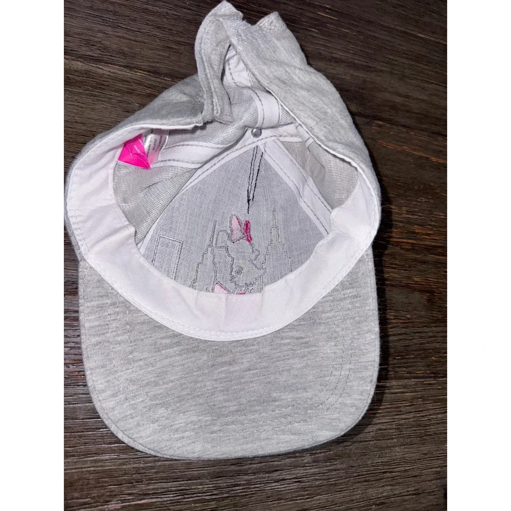 Disney Minnie Mouse New York City Skyline Baseball Cap Grey Pink OSFM